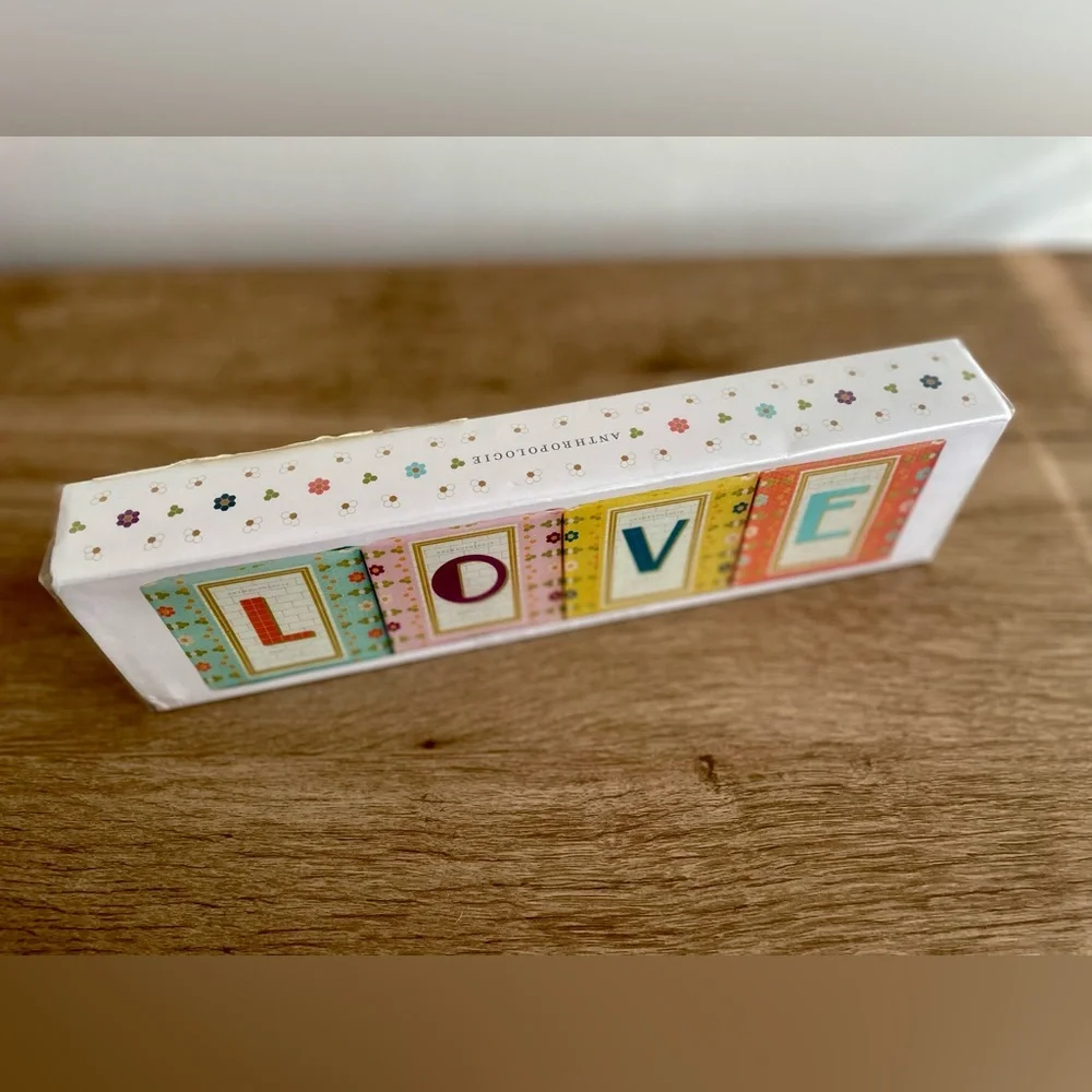 NWT! Anthropologie Love Bar Soap Gift Set / 4 Scented Soaps